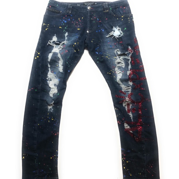 Philipp Plein Other - Philipp Plein Alec X Plein Splatter Distressed